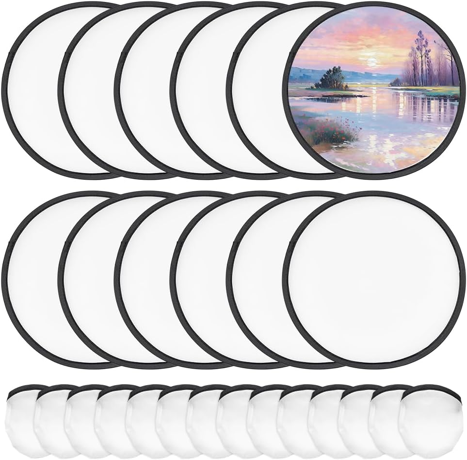 20Pcs White Foldable Flying Di - مراجعة Puzzle Blank White وسعره