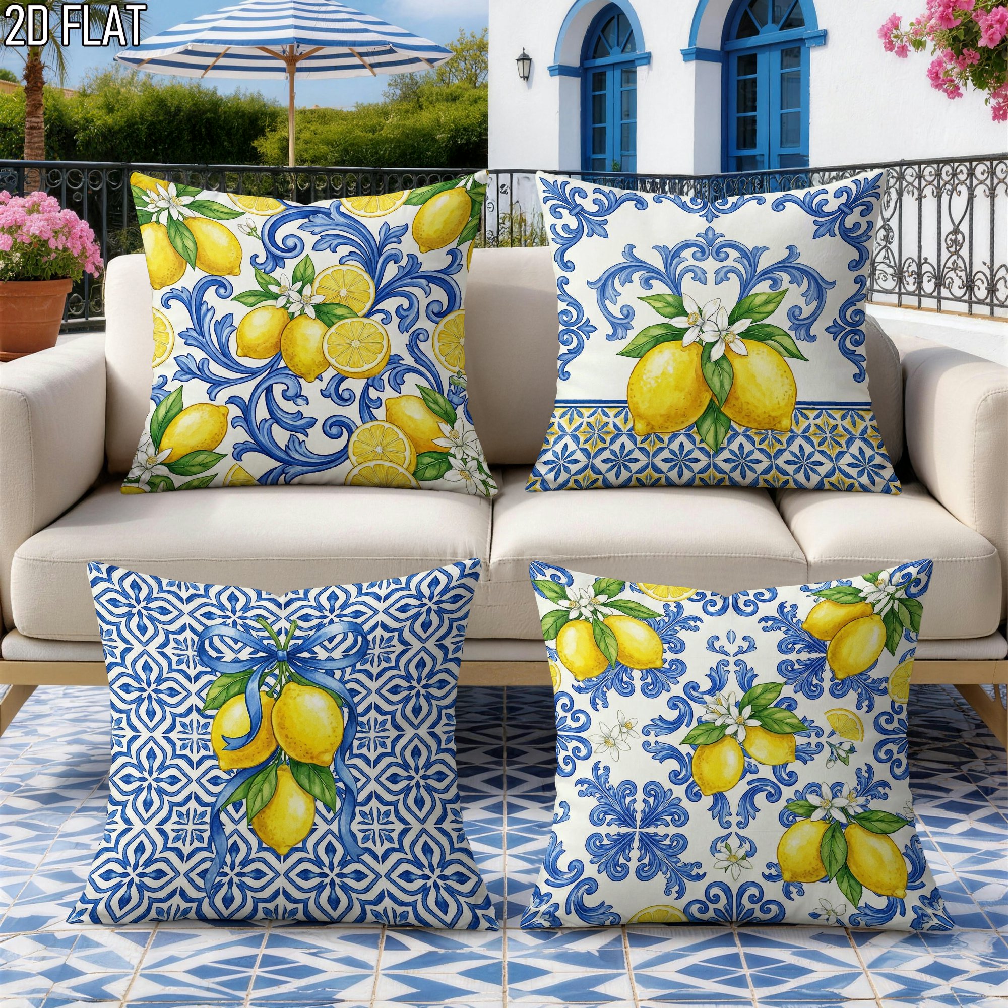 4Pcs Italian Summer Style Thro - مراجعة Ceramic Tile Blank وسعره