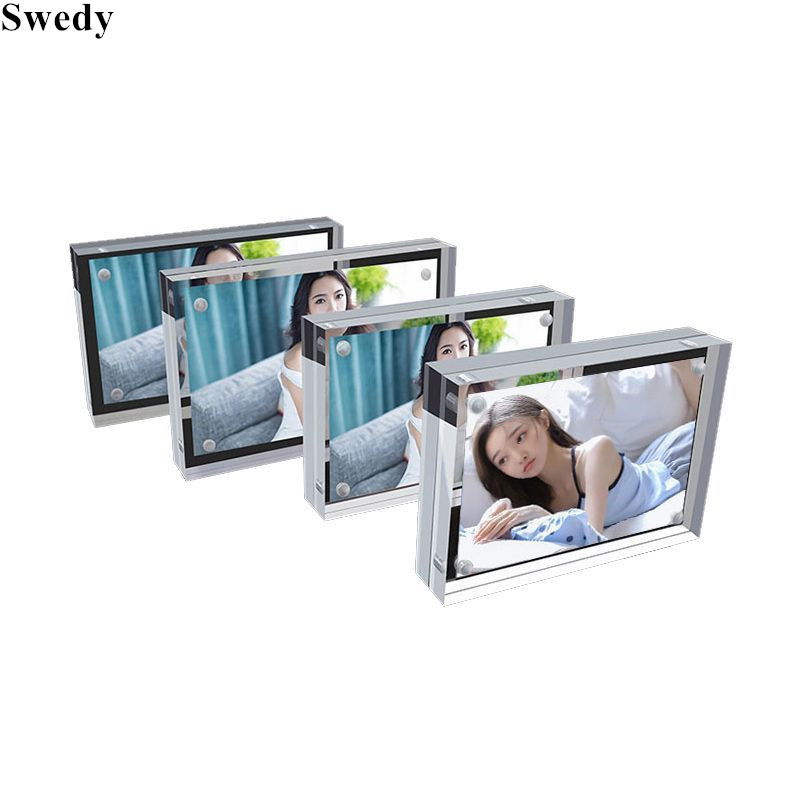4x6cm / 6x9cm Double Sided Mag - مراجعة Photo Acrylic Block وسعره
