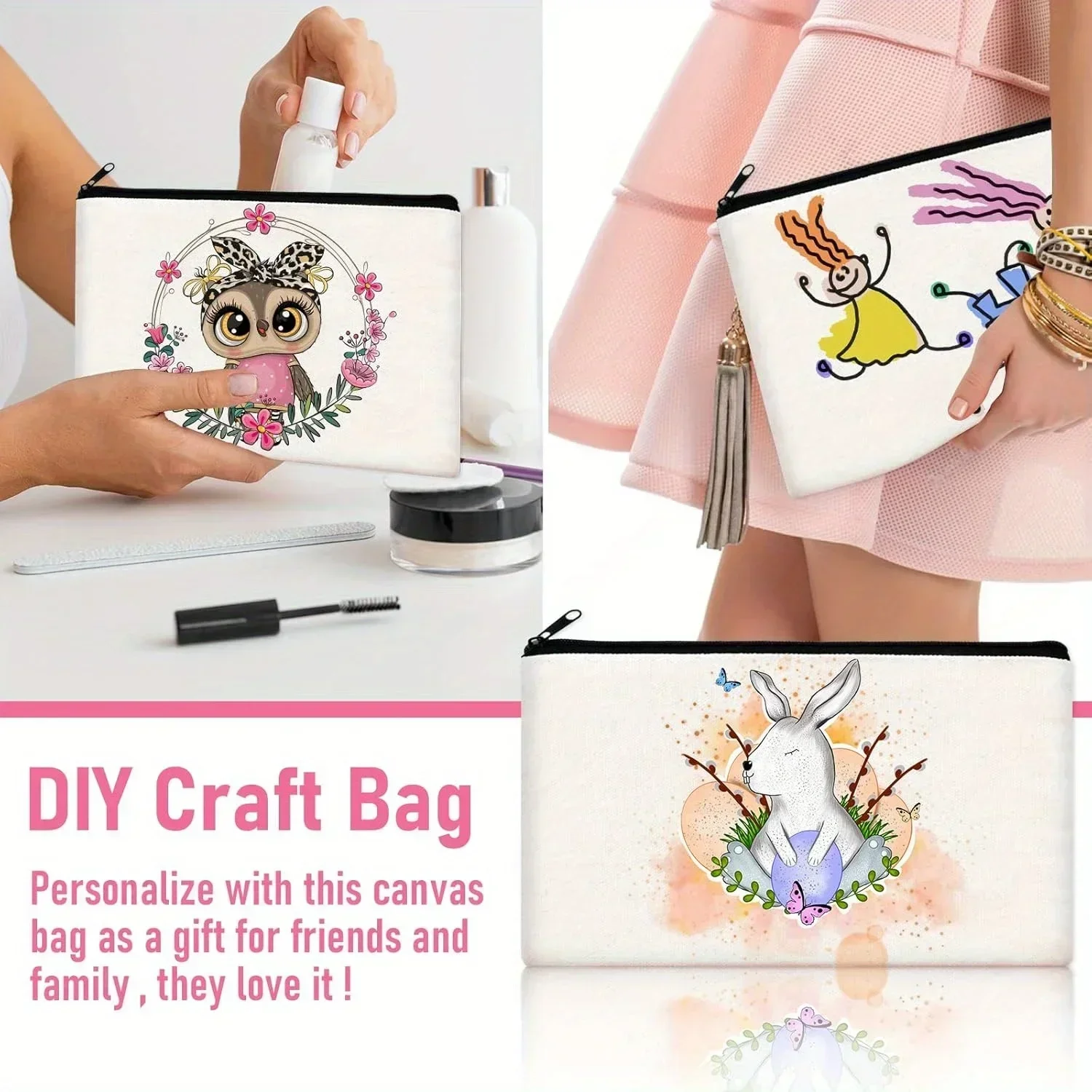 20pcs Sublimation Blank Makeup - مراجعة Tote Bag Sublimation وسعره