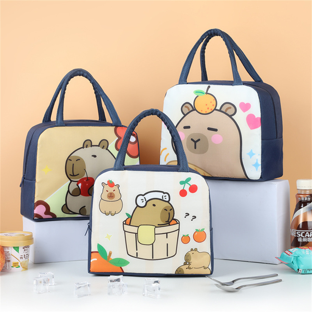 Cartoon Capybara Lunch Bag Ins - مراجعة Tote Bag Sublimation وسعره