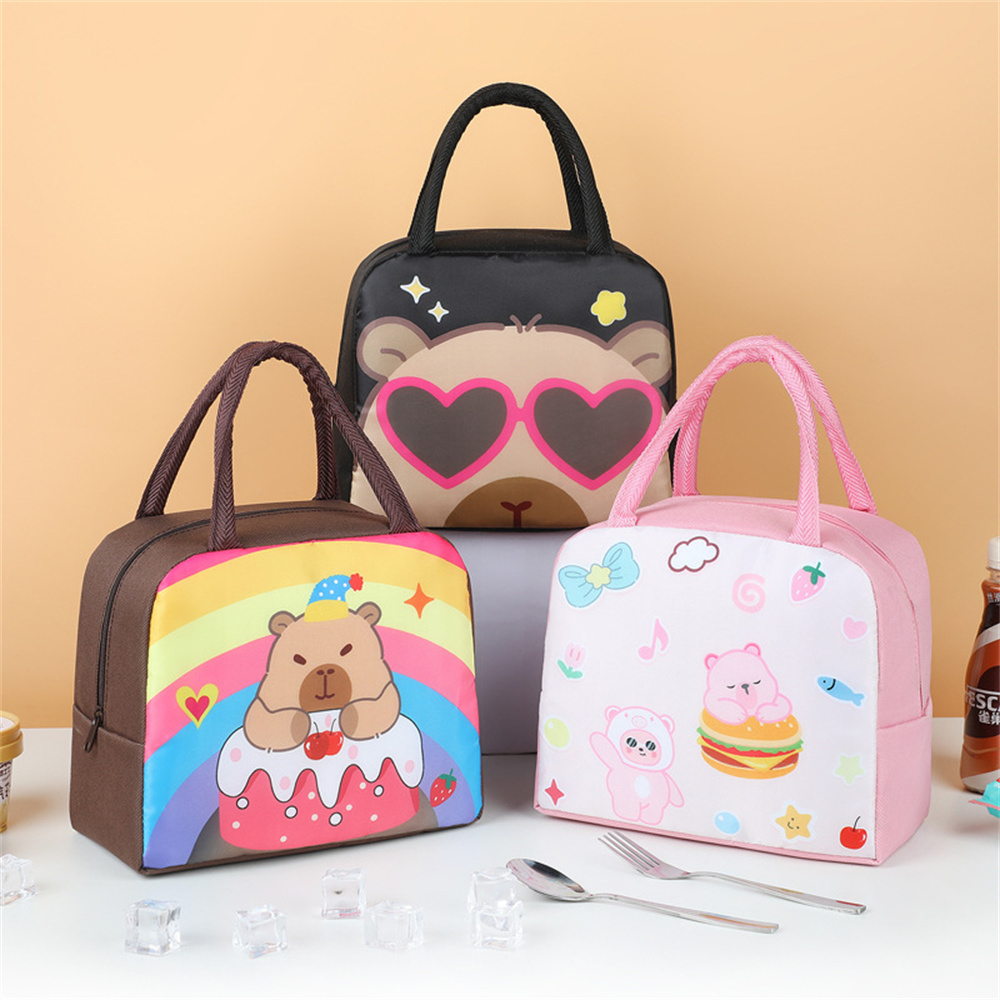 Cartoon Capybara Lunch Bag Ins - مراجعة Tote Bag Sublimation وسعره