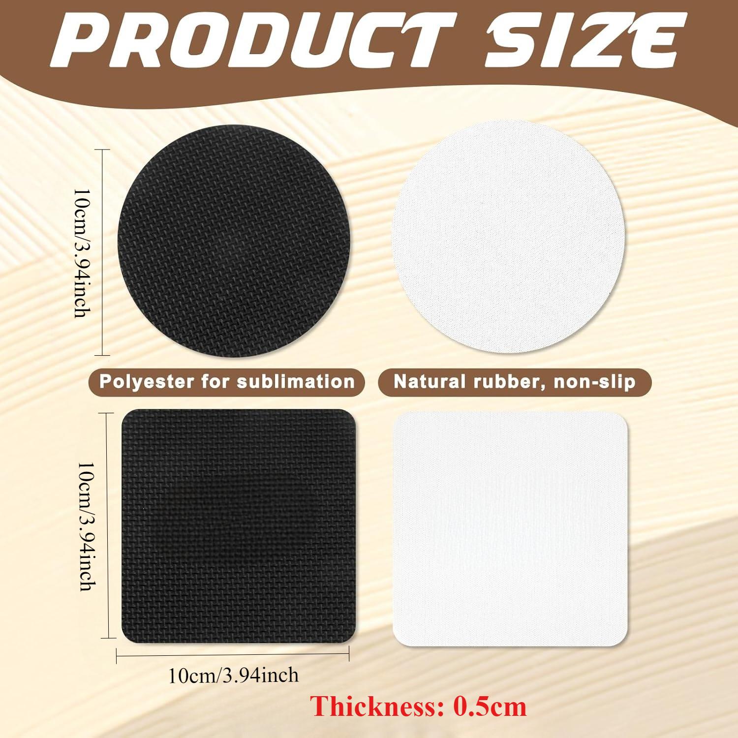 10 Pcs Sublimation Coasters Bl - مراجعة Coaster Sublimation Blank وسعره