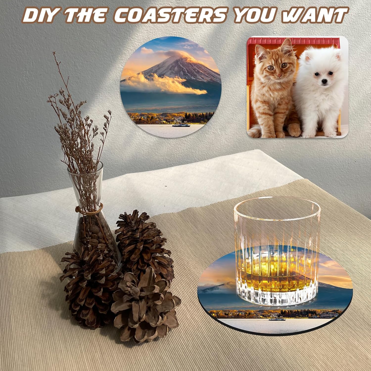 10 Pcs Sublimation Coasters Bl - مراجعة Coaster Sublimation Blank وسعره