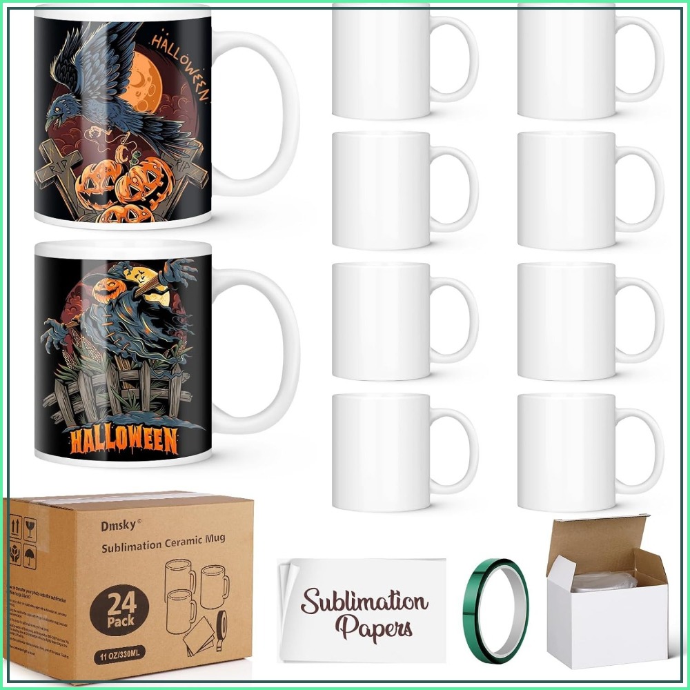 11 oz White Ceramic Sublimatio - مراجعة Sublimation Mug White وسعره