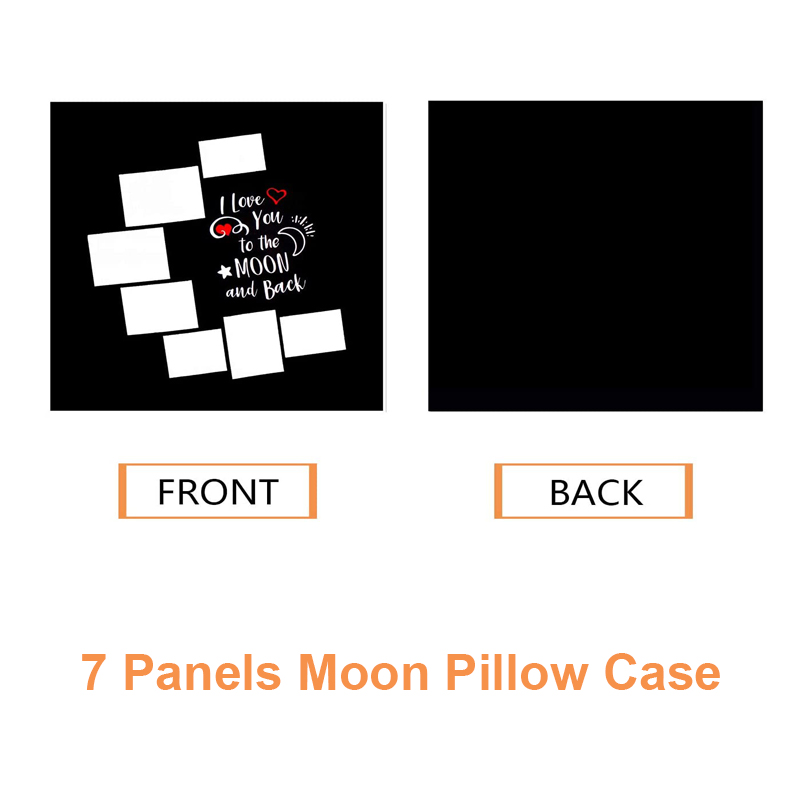 10pcs/Lot 7 Panels Blank Moon  - مراجعة Pillow Cover Sublimation وسعره