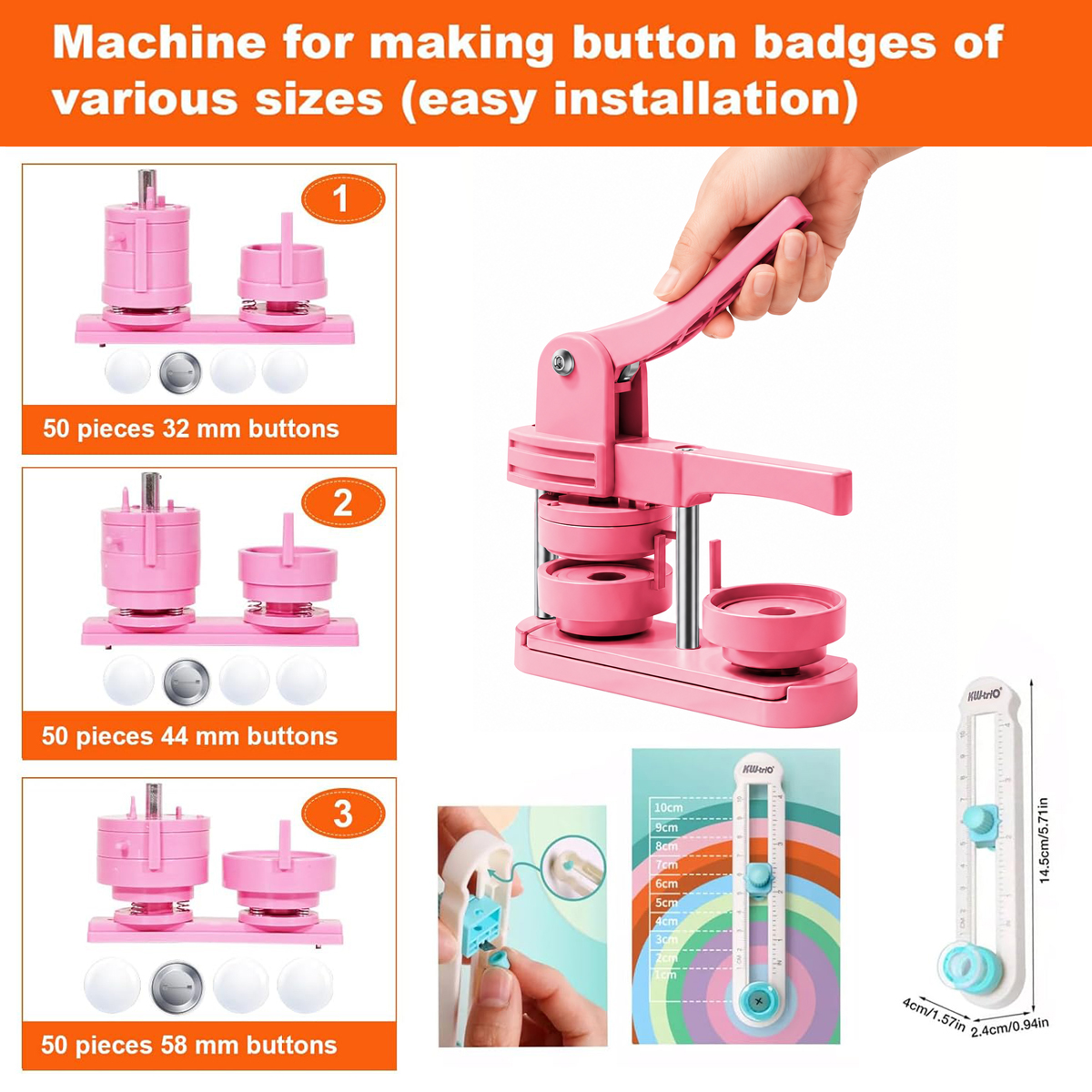 Button Maker Machine 2.25-in + - مراجعة Button Badge Blank وسعره