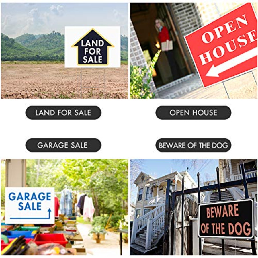 22Pcs Blank Yard Signs with St - مراجعة Yard Sign Blank وسعره