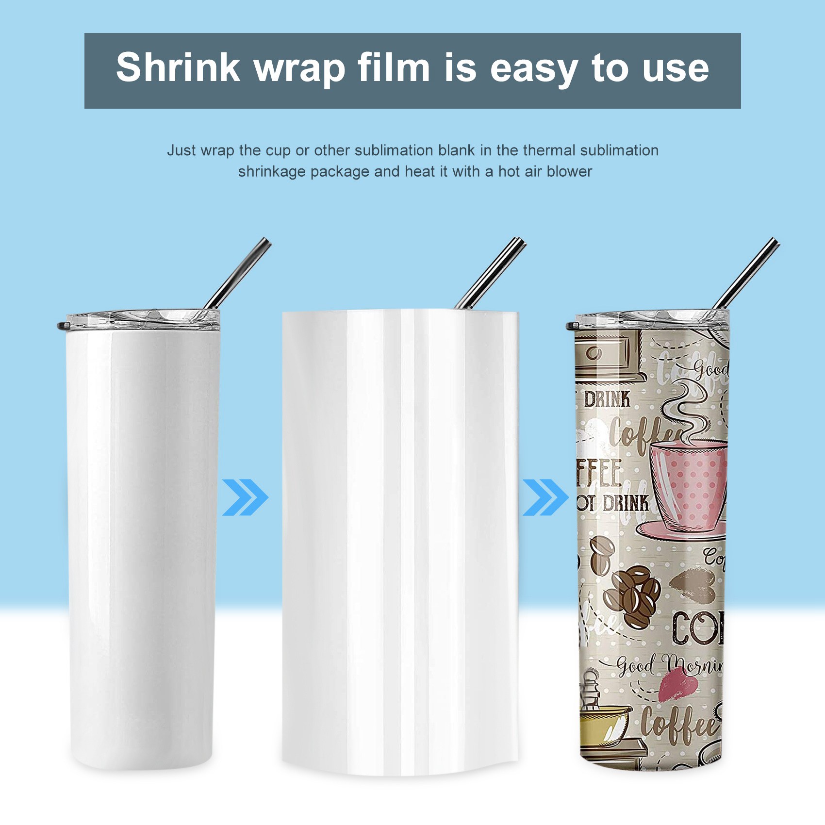 AEE3-30Pcs Sublimation Shrink  - مراجعة Sublimation Mug White وسعره