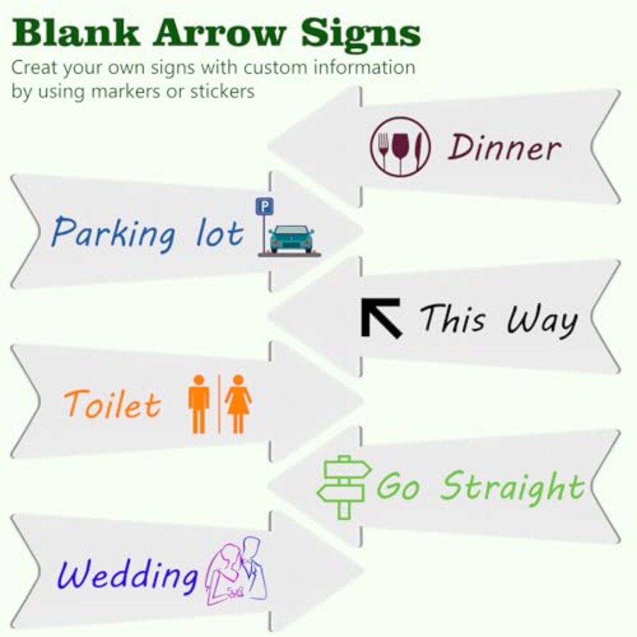 Directional Arrow Signs with S - مراجعة Yard Sign Blank وسعره