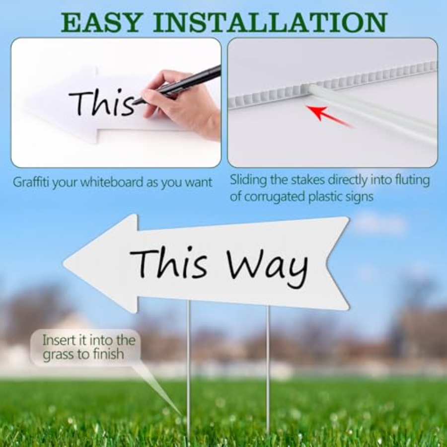 Directional Arrow Signs with S - مراجعة Yard Sign Blank وسعره