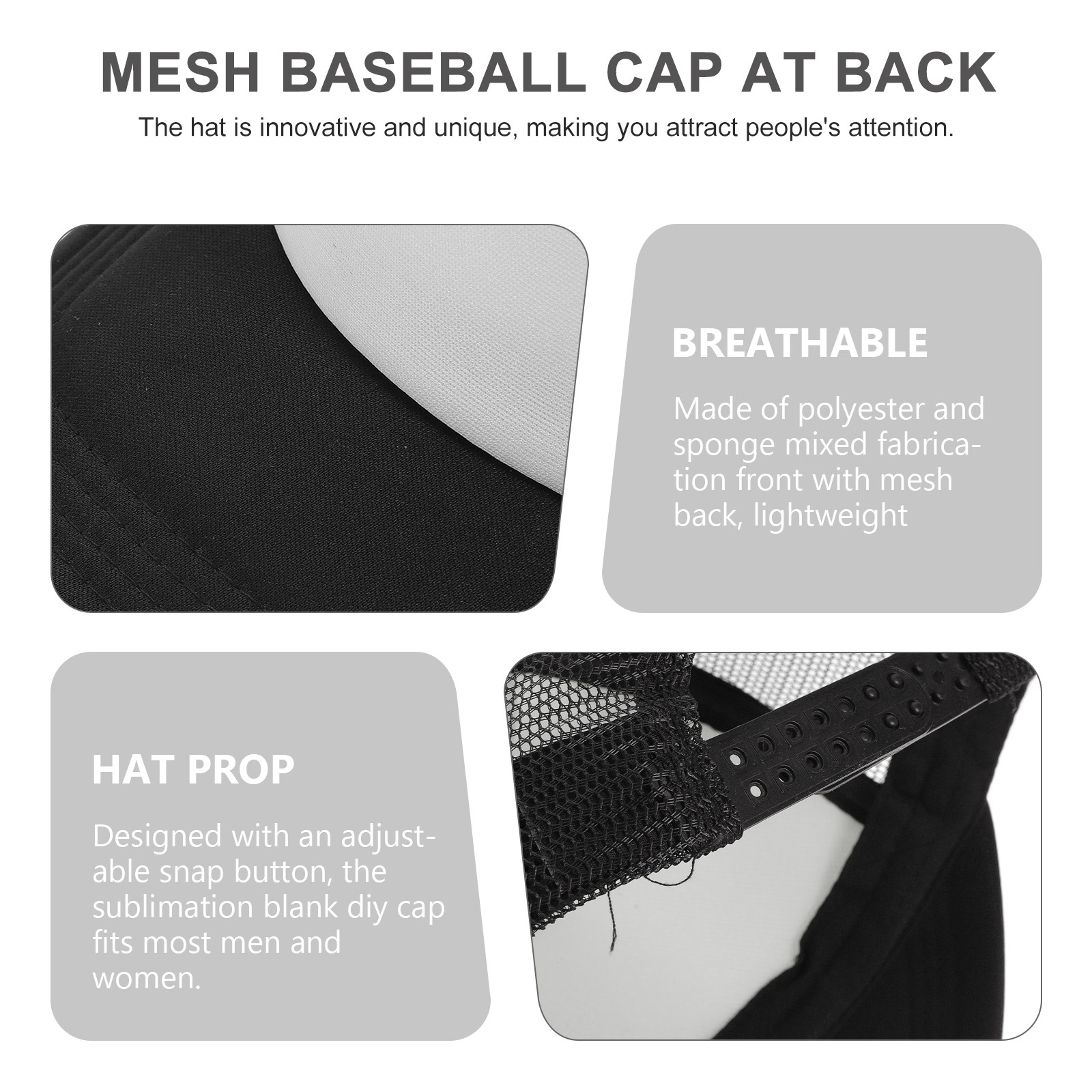 10Pcs Blank Mesh Baseball Caps - مراجعة Hat Sublimation Blank وسعره