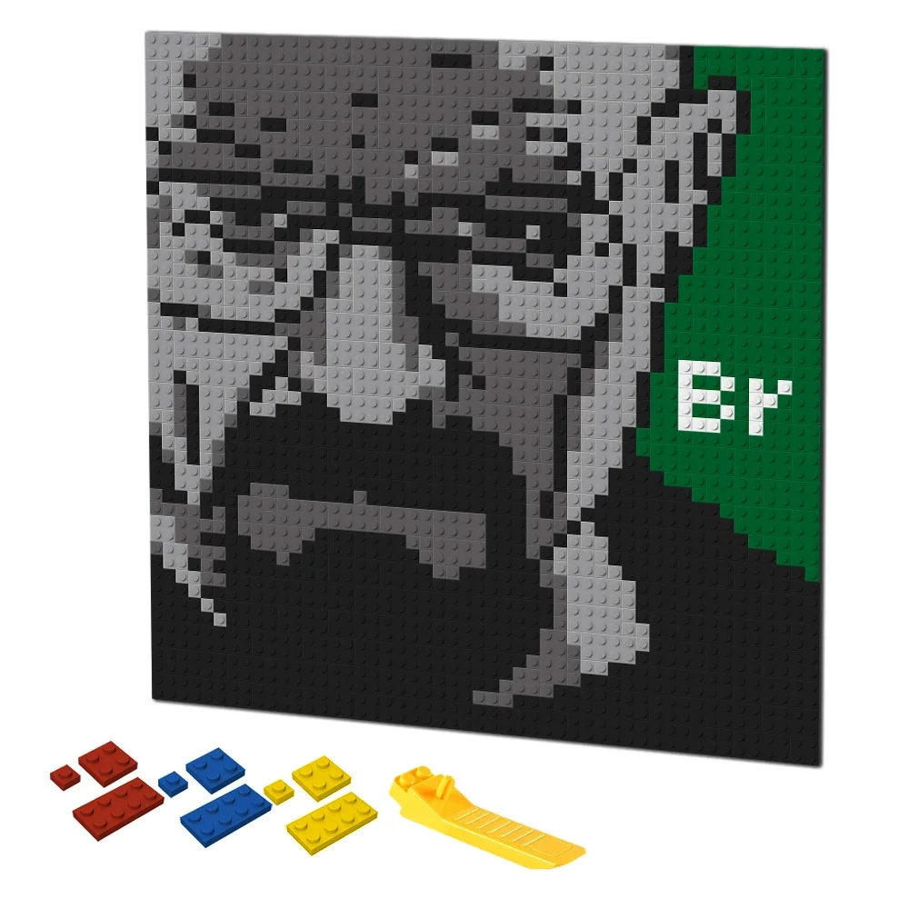 Retro Pixel Art Building Block - مراجعة Puzzle Blank White وسعره
