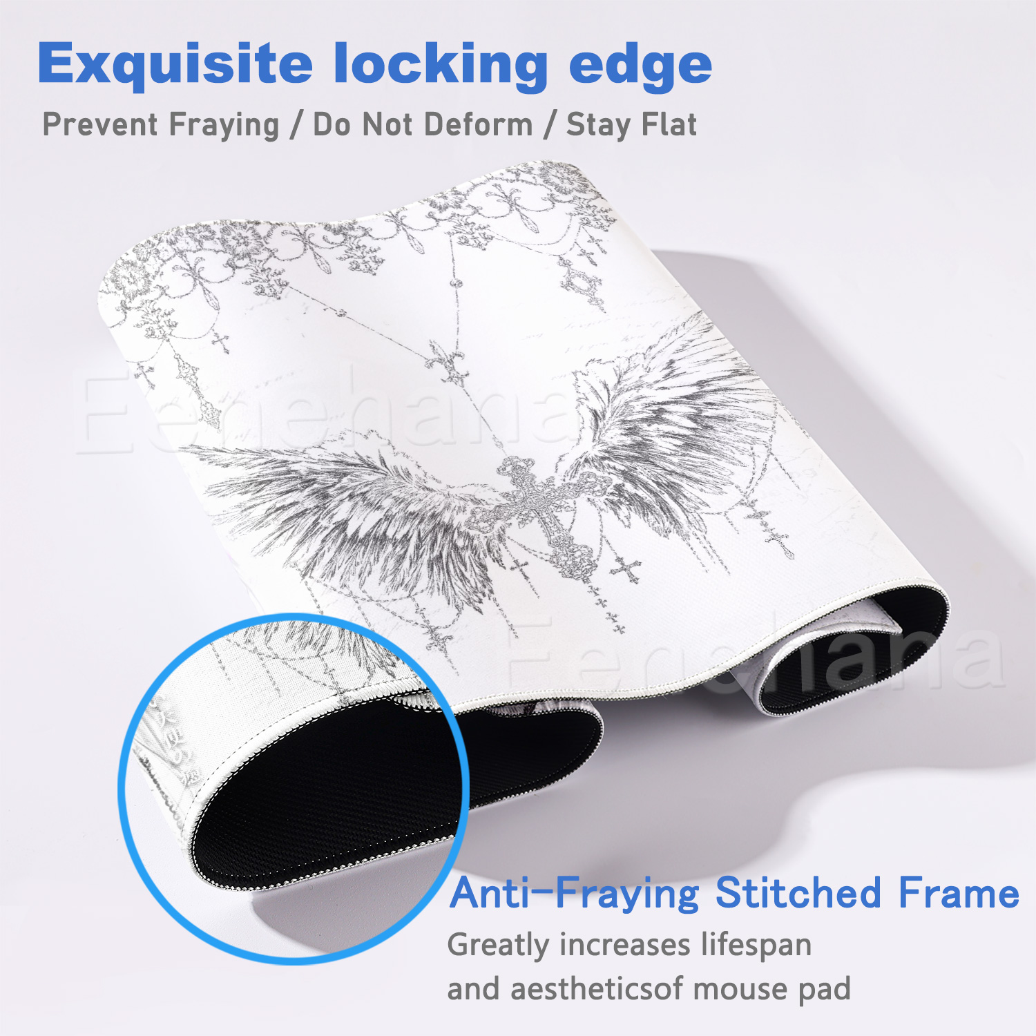 Black White Angel Mouse Pad La - مراجعة Mouse Pad Blank Sublimation وسعره