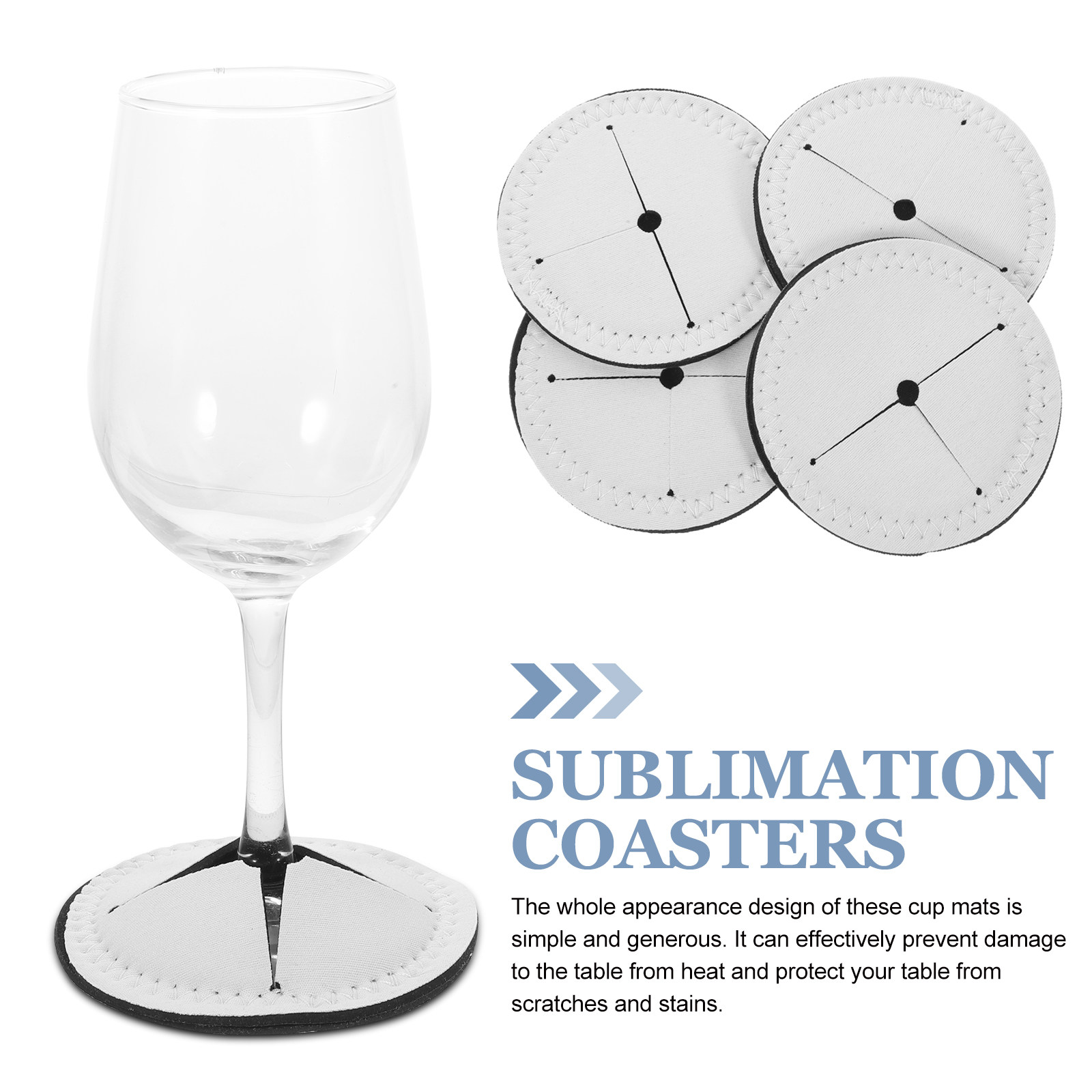 4Pcs DIY Red Wine Cup Coasters - مراجعة Coaster Sublimation Blank وسعره