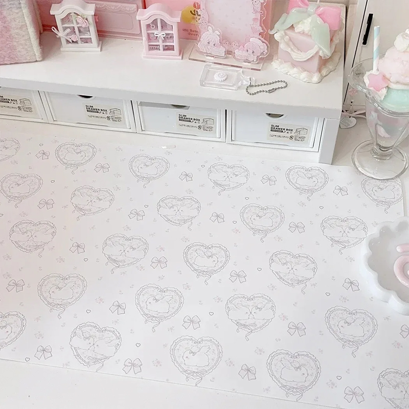 Kawaii Pink Rabbit PU Leather  - مراجعة Mouse Pad Blank Sublimation وسعره