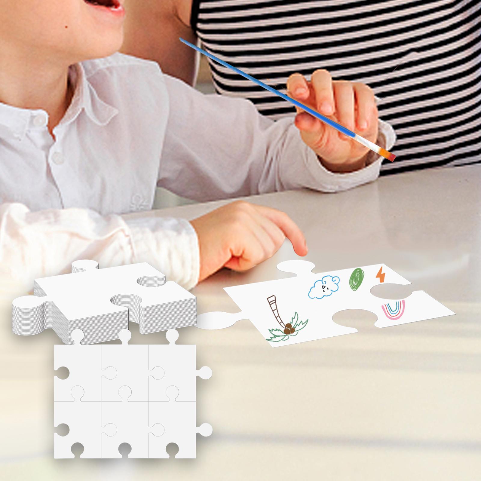 White Cardboard Blank Jigsaw P - مراجعة Puzzle Blank White وسعره