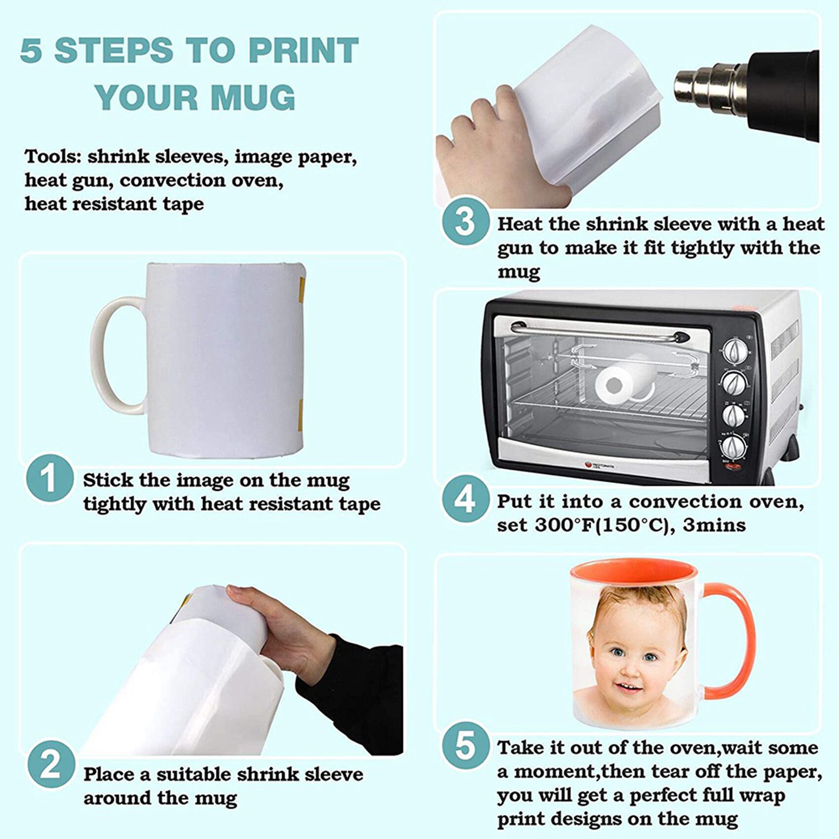Premium-8X12 Inch Sublimation  - مراجعة Sublimation Mug White وسعره