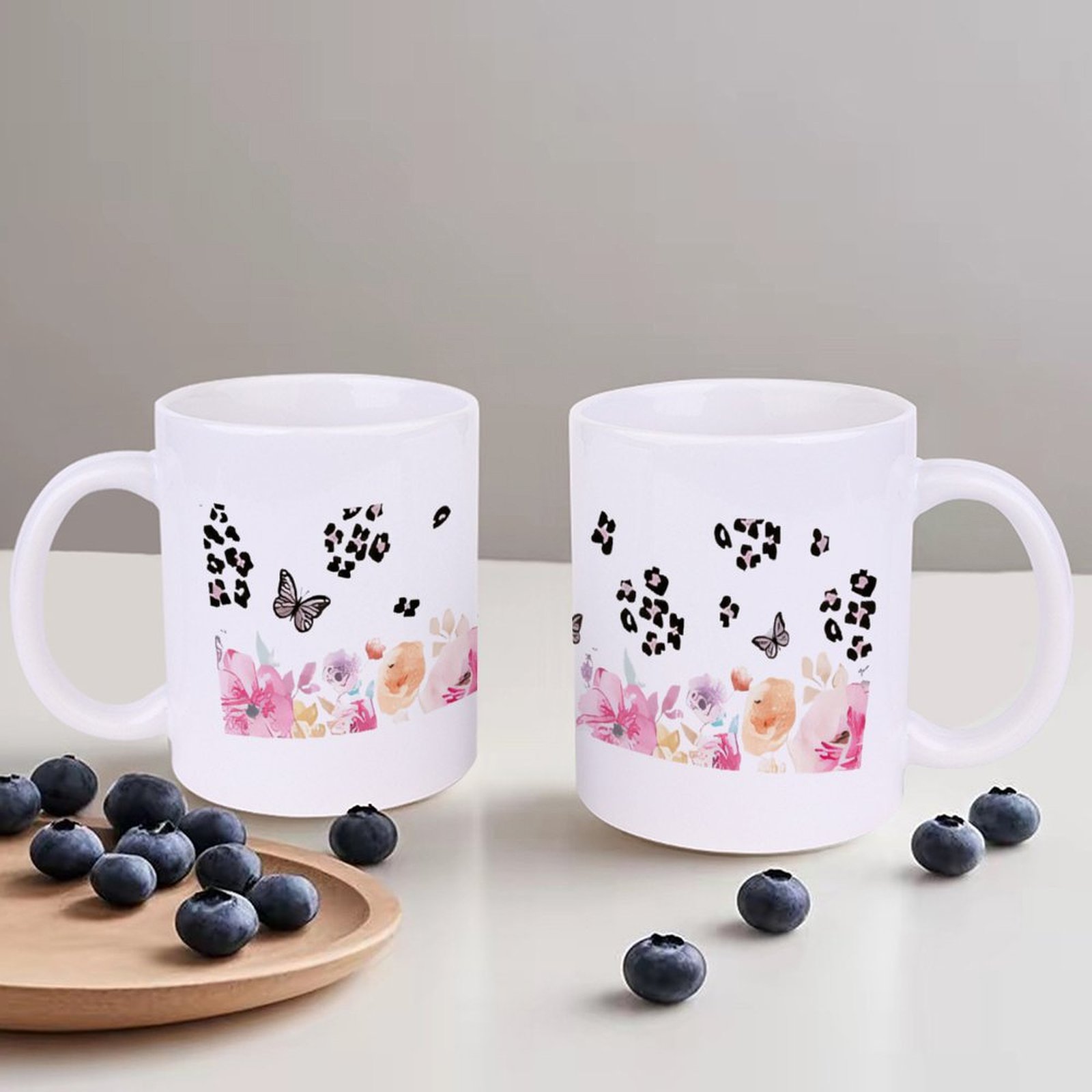 A Watercolor Painting Of Flowe - مراجعة Sublimation Mug White وسعره