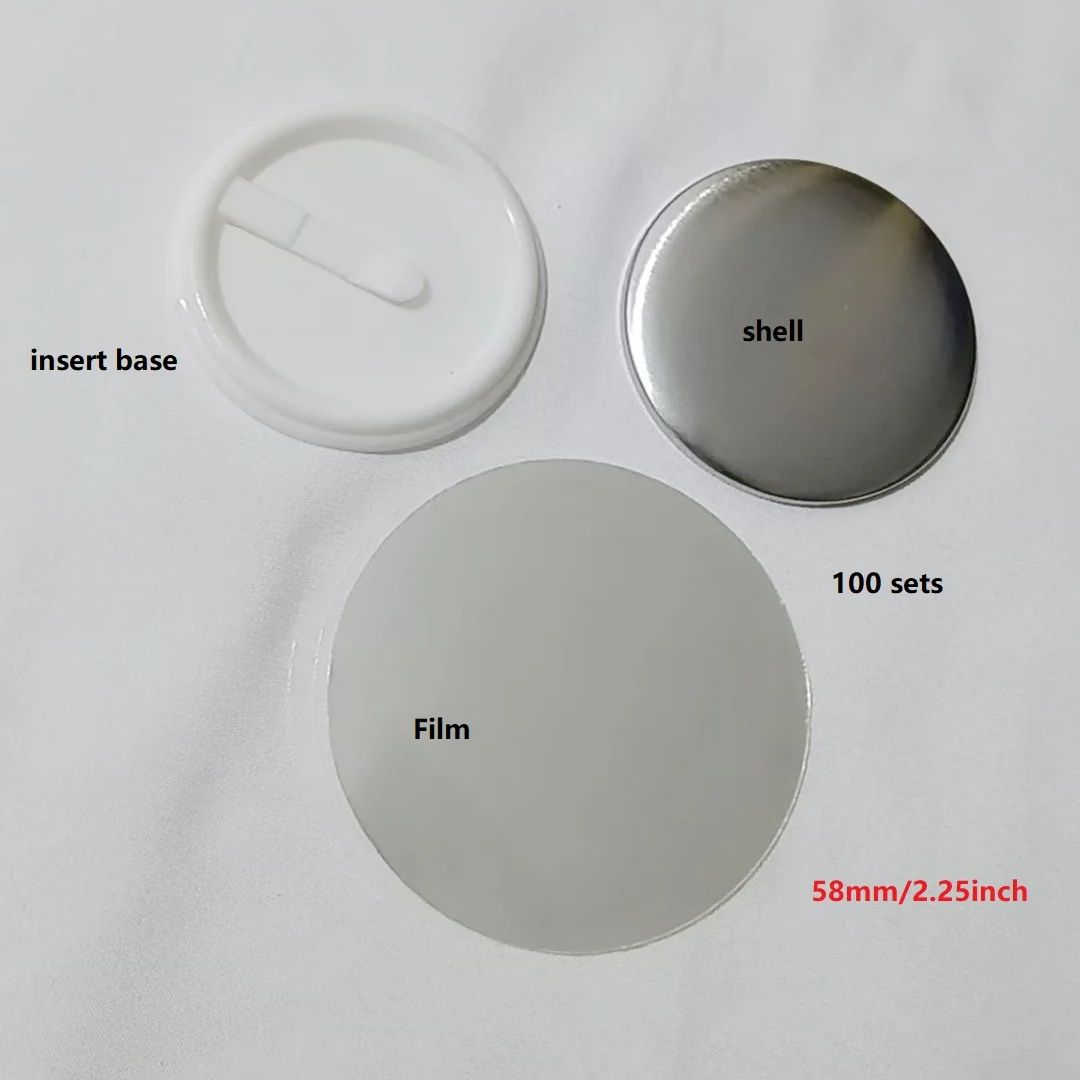 100pcs 58mm 2.25inch Insert bu - مراجعة Button Badge Blank وسعره