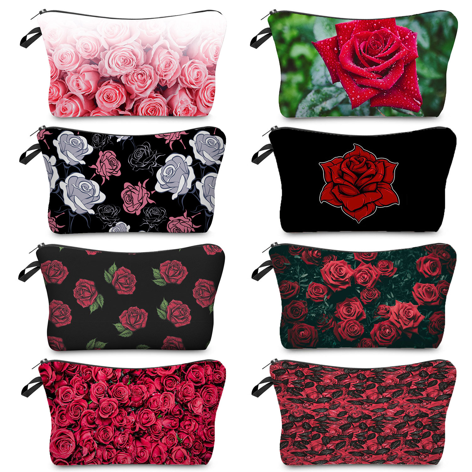 Bright Red Rose Print Cosmetic - مراجعة Pillow Cover Sublimation وسعره