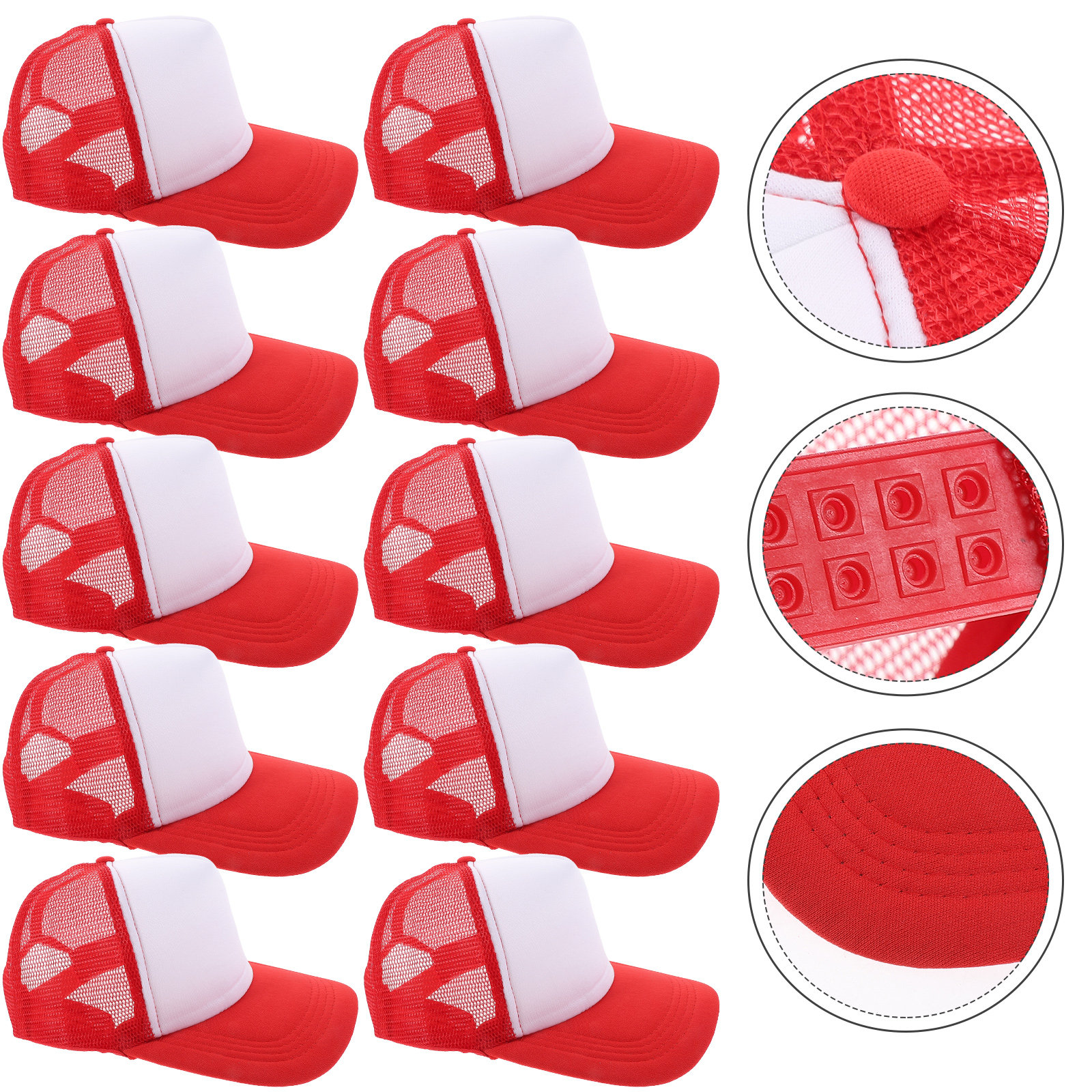 10pcs Blank Mesh Baseball Caps - مراجعة Hat Sublimation Blank وسعره