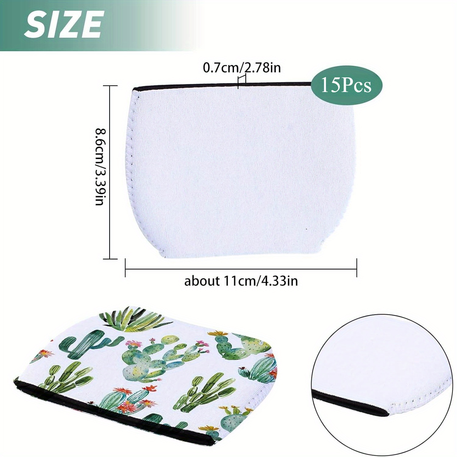 15 PCS Neoprene Wine Glass Sle - مراجعة Puzzle Blank White وسعره