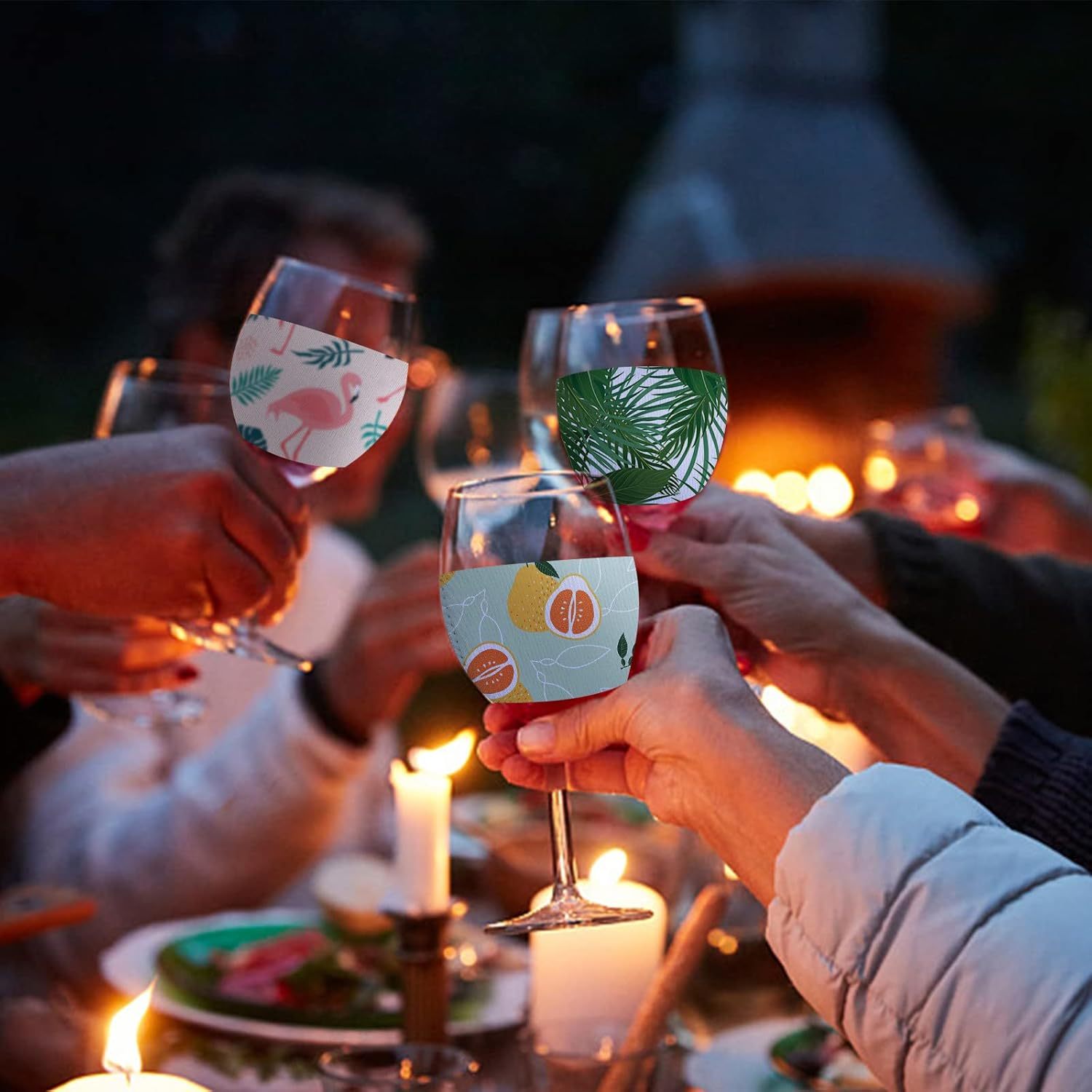 15 PCS Neoprene Wine Glass Sle - مراجعة Puzzle Blank White وسعره