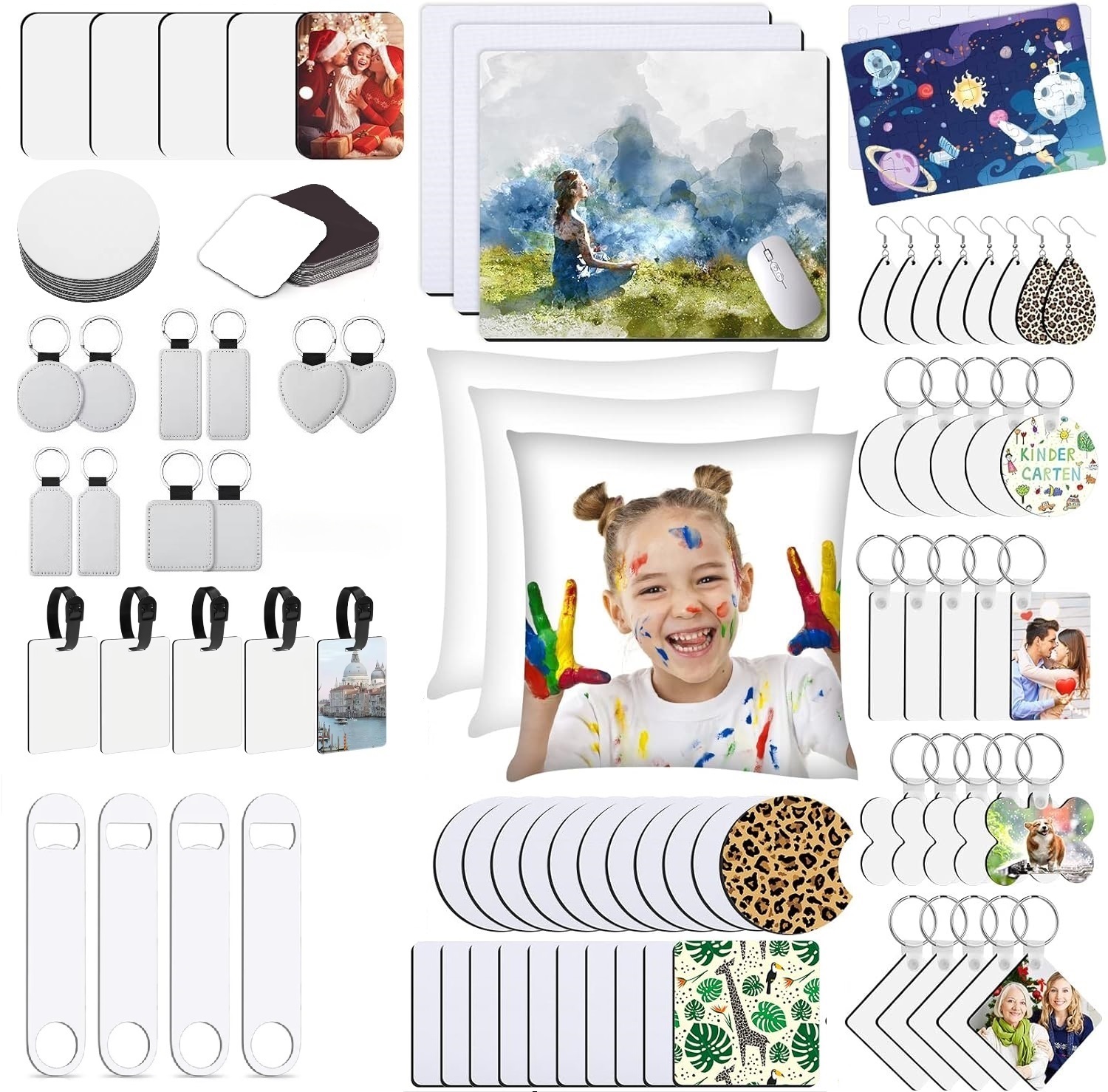 90pcs  Sublimation Blank Start - مراجعة Coaster Sublimation Blank وسعره