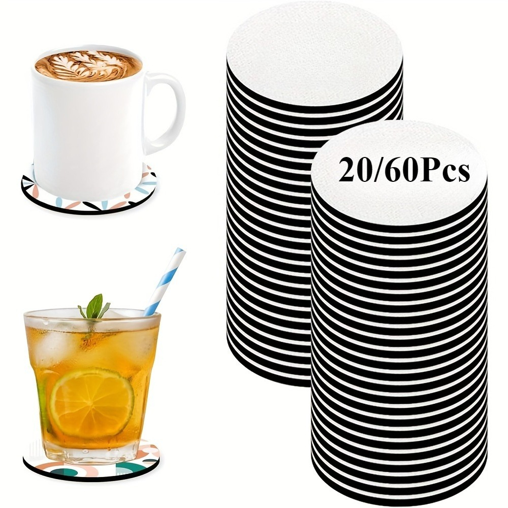 20/60pcs Coasters, Blank Heat- - مراجعة Coaster Sublimation Blank وسعره