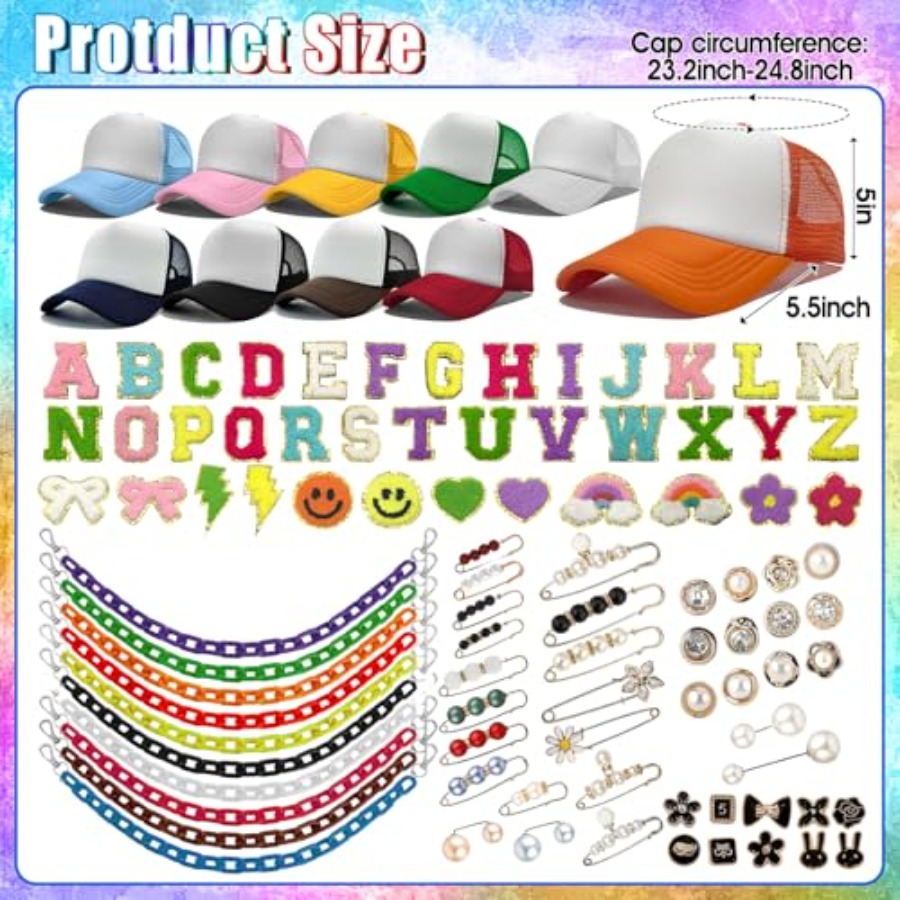 10 Pack Blank Trucker Hats DIY - مراجعة Hat Sublimation Blank وسعره