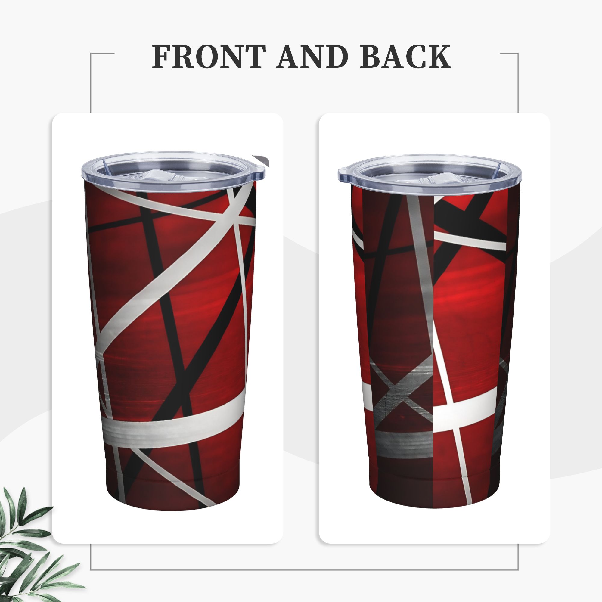 V-Van Halens Red Black White T - مراجعة Tumbler 20Oz White وسعره