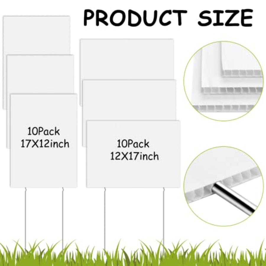 20 Pack Blank Yard Signs with  - مراجعة Yard Sign Blank وسعره