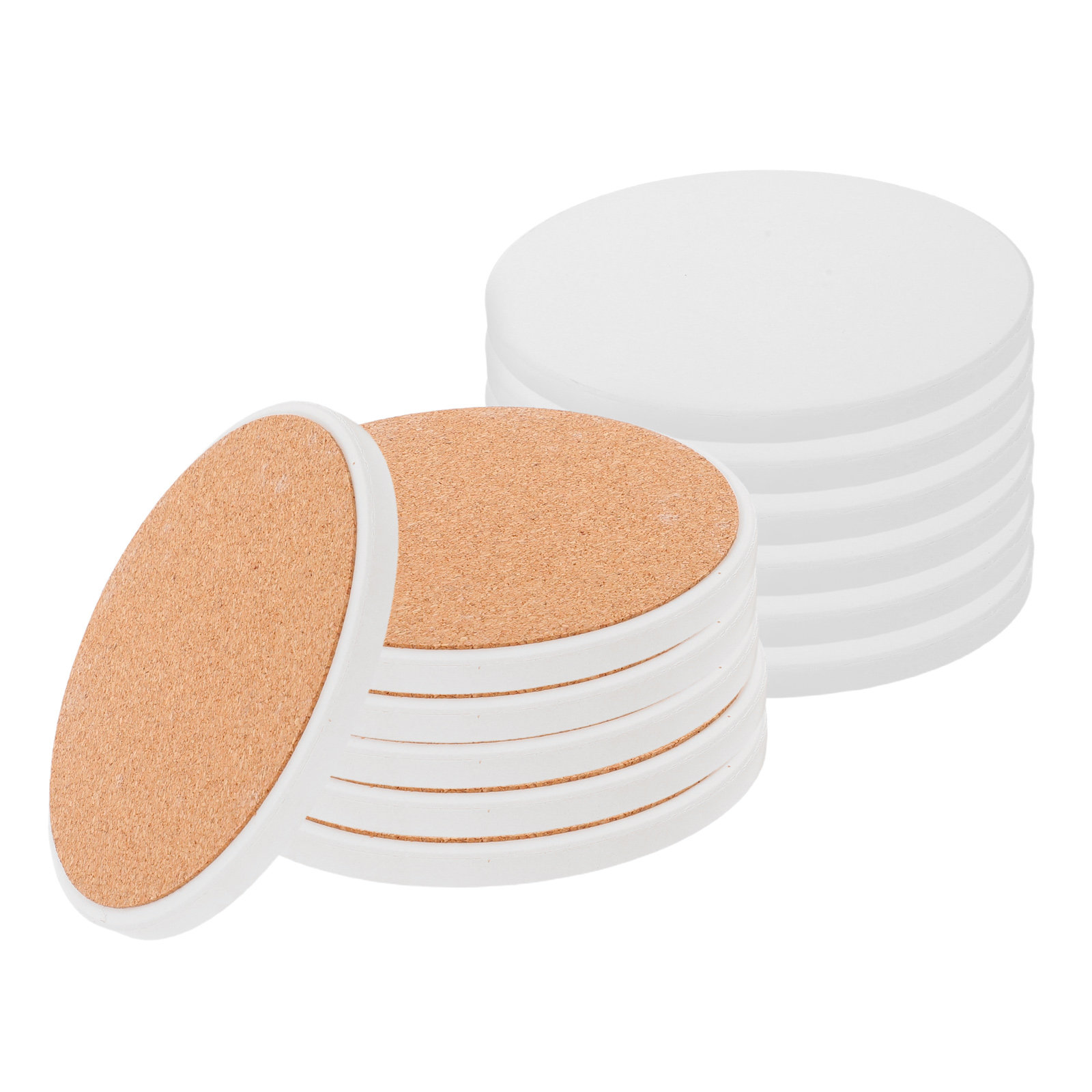 12Pcs White Round Ceramic Coas - مراجعة Coaster Sublimation Blank وسعره