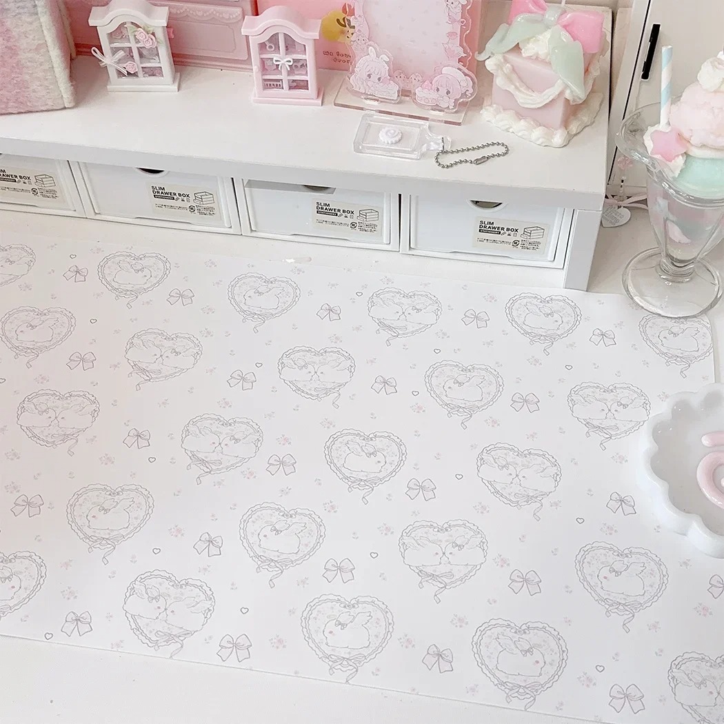 Kawaii Pink Rabbit Leather Des - مراجعة Mouse Pad Blank Sublimation وسعره
