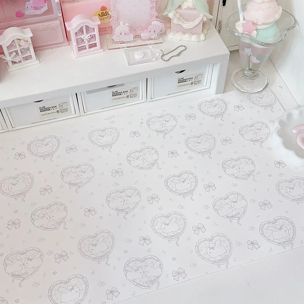 Kawaii Pink Rabbit Leather Des - مراجعة Mouse Pad Blank Sublimation وسعره