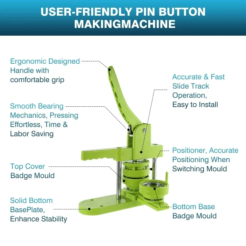 25/32/37/44MM Button Maker Mac - مراجعة Button Badge Blank وسعره