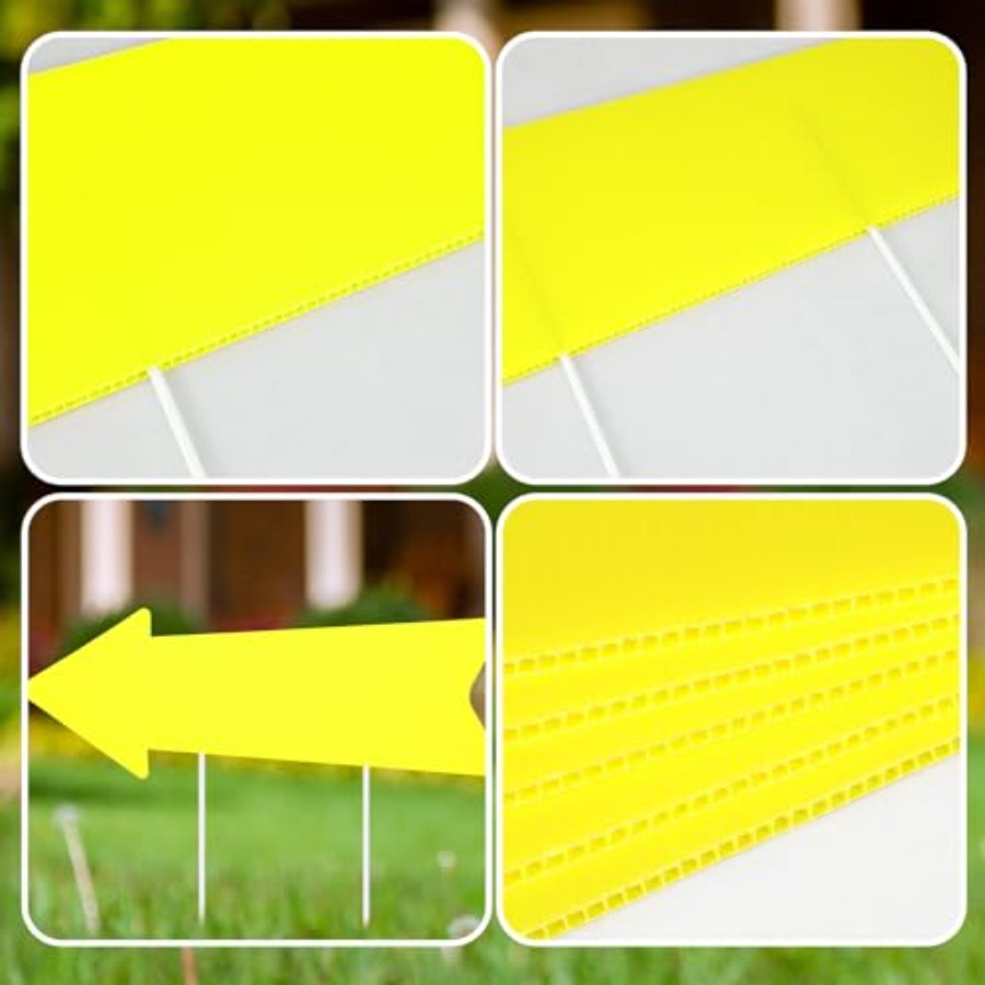 12 Pcs Arrow Signs with Stakes - مراجعة Yard Sign Blank وسعره