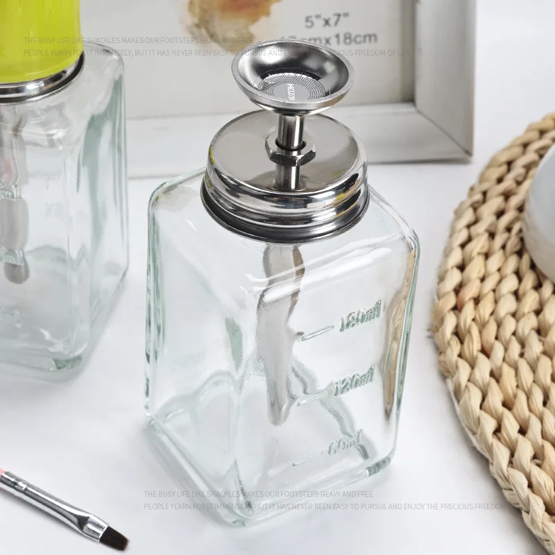 Nail glass bottle press funnel - مراجعة Water Bottle Blank وسعره