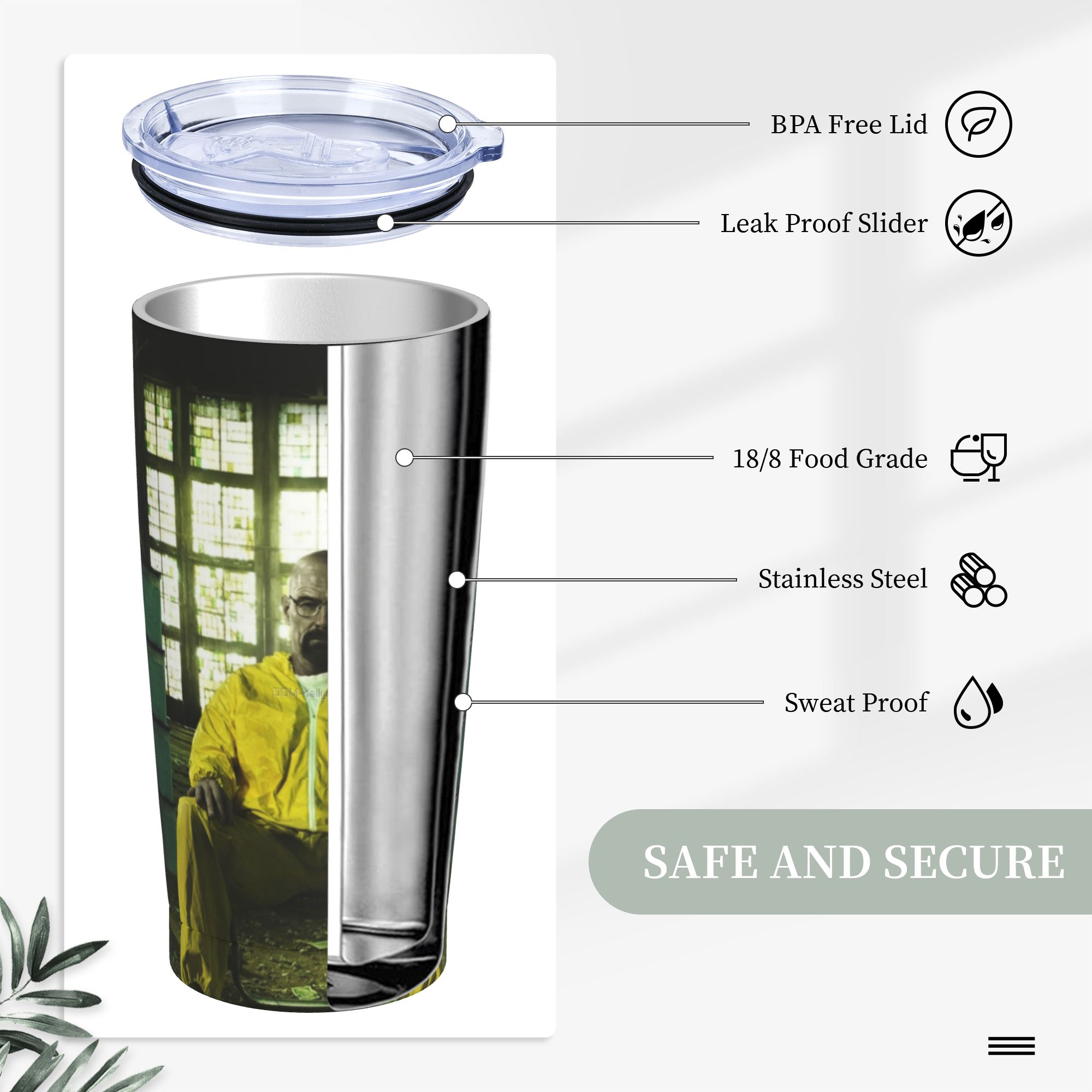 Breaking Bad Walter White Tumb - مراجعة Tumbler 20Oz White وسعره