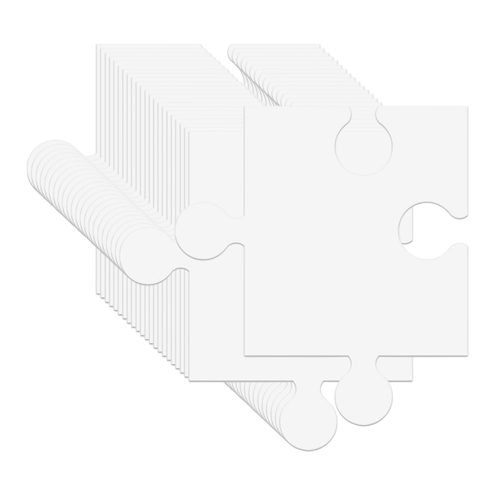 24Pcs White Cardboard Blank Ji - مراجعة Puzzle Blank White وسعره