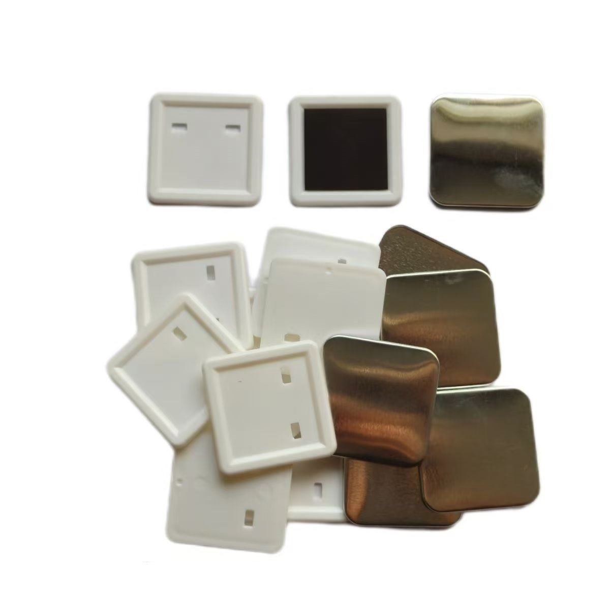 100pcs 50*50mm 2inch Square ma - مراجعة Button Badge Blank وسعره