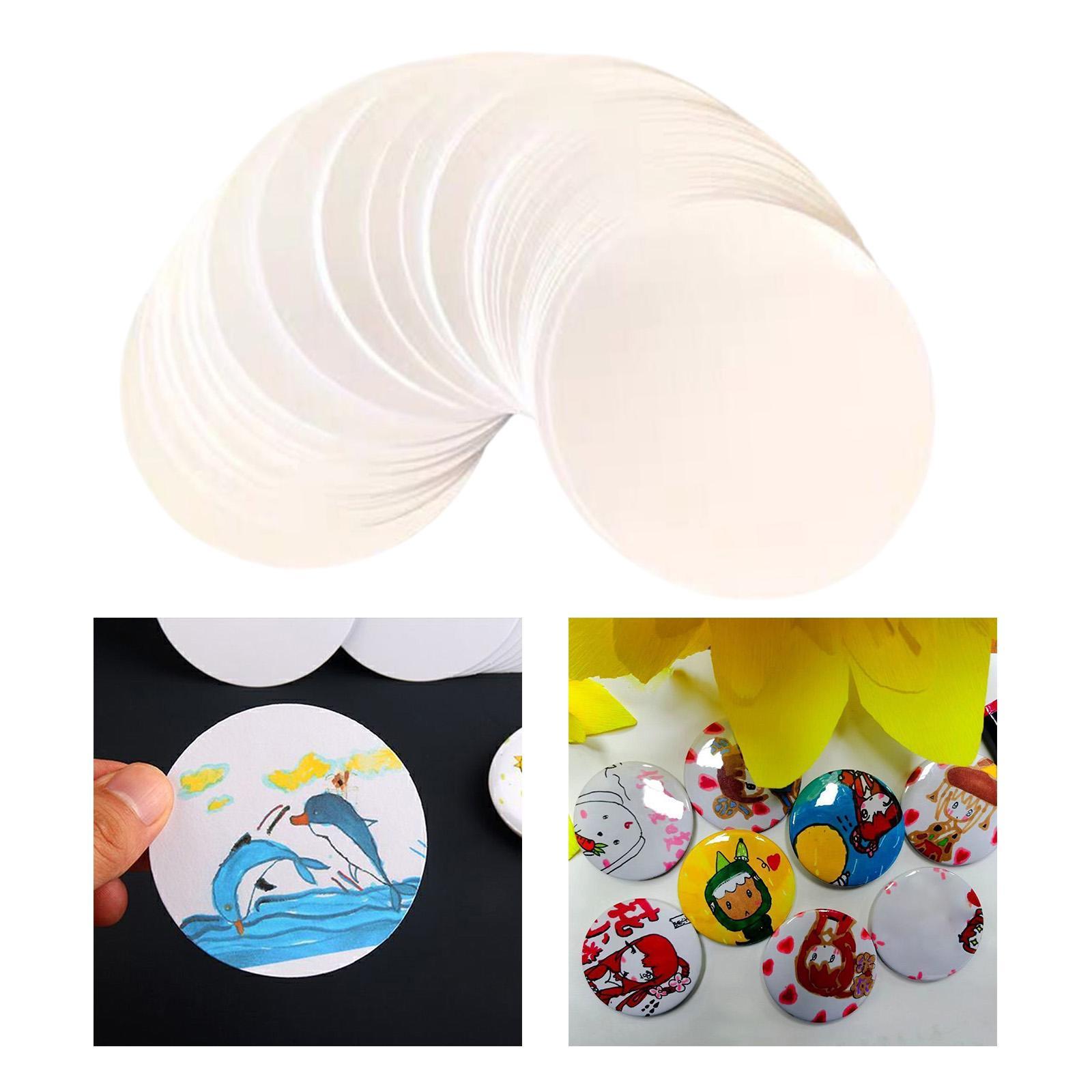 100Pcs Button Badges Blank Pap - مراجعة Button Badge Blank وسعره