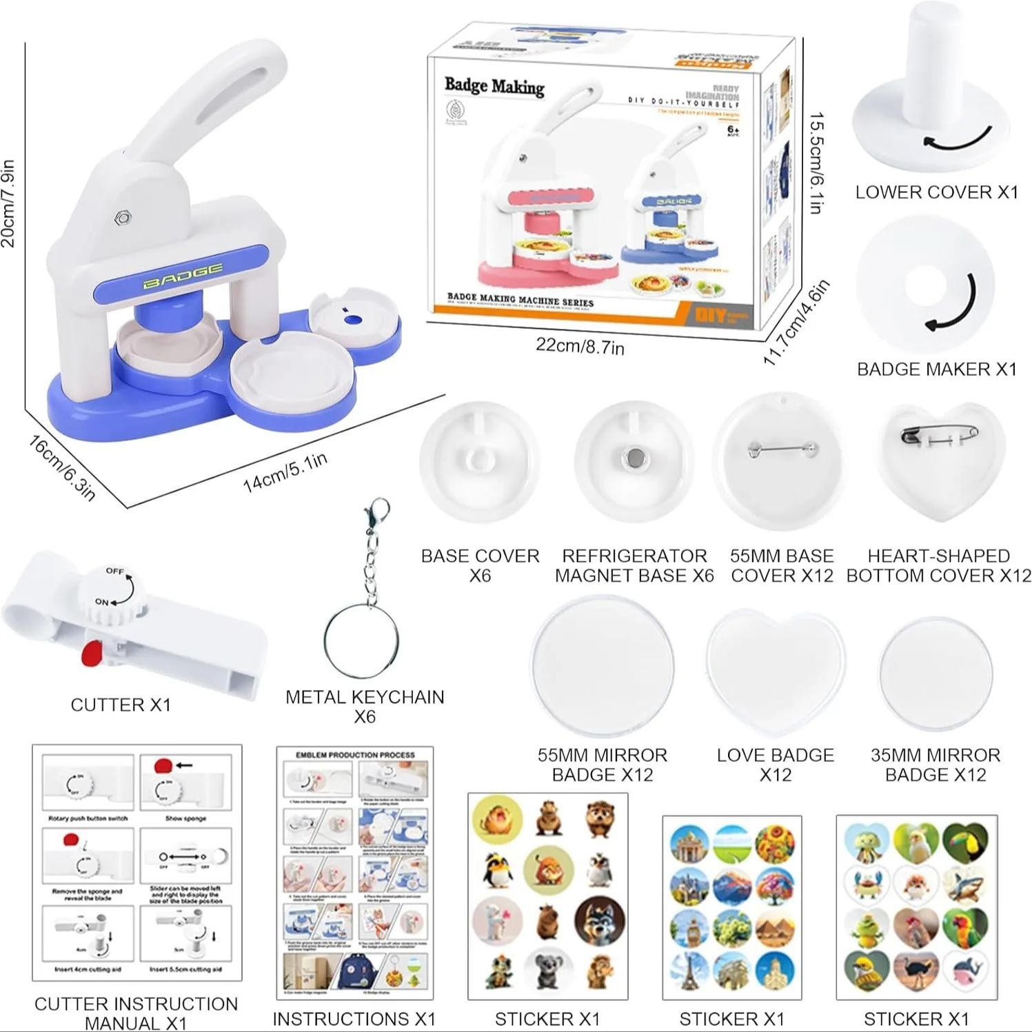 DIY Badge Making Machine, Butt - مراجعة Button Badge Blank وسعره
